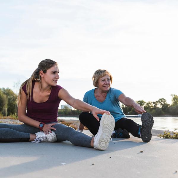 Women exercising.