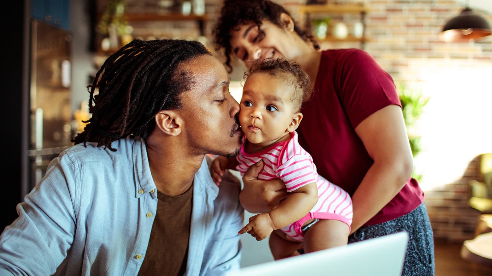 Family spending time at home