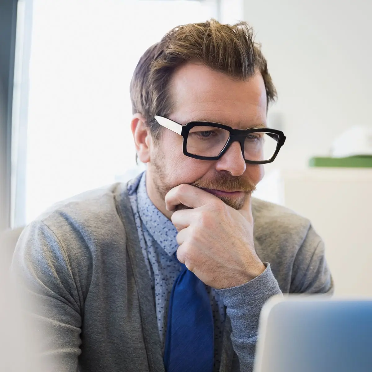 Employee looking at his options for individual disability income insurance.