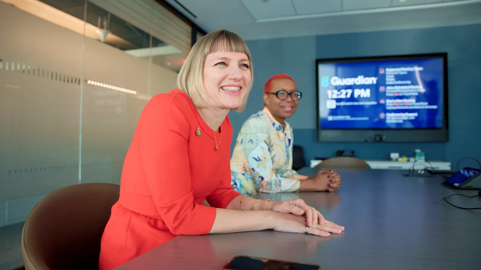 Guardian employees meeting in conference room